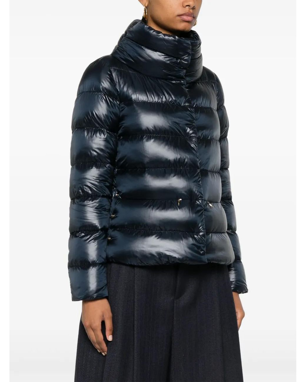 Herno Amelia Quilted Puffer Jacket in Black | Lyst