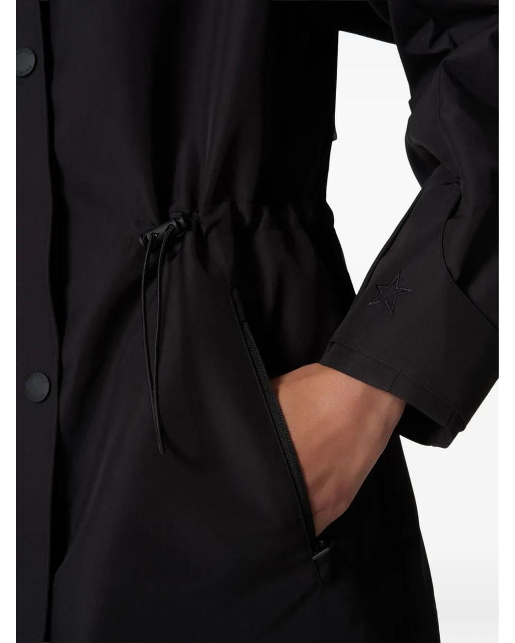 Perfect Moment Black Drawstring Hooded Parka