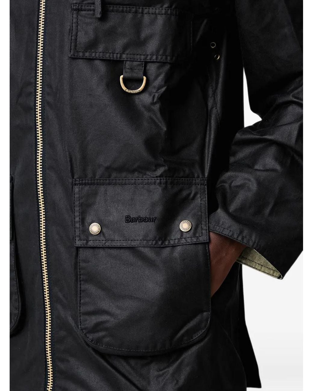 Barbour Black Highclere Waxed Jacket