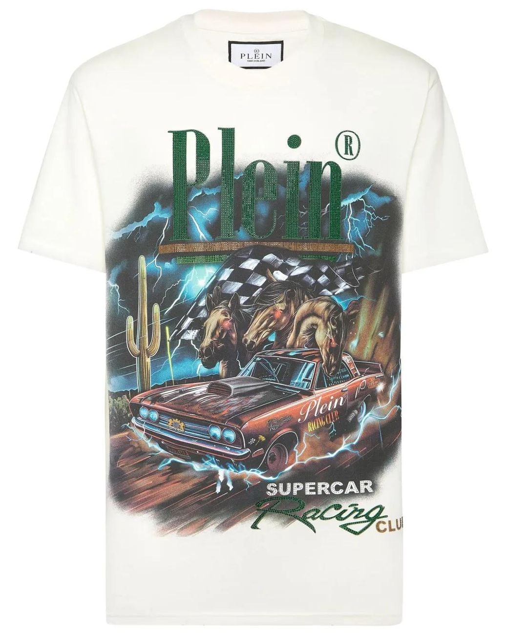 Philipp Plein Gray Racing Club T-Shirt for men