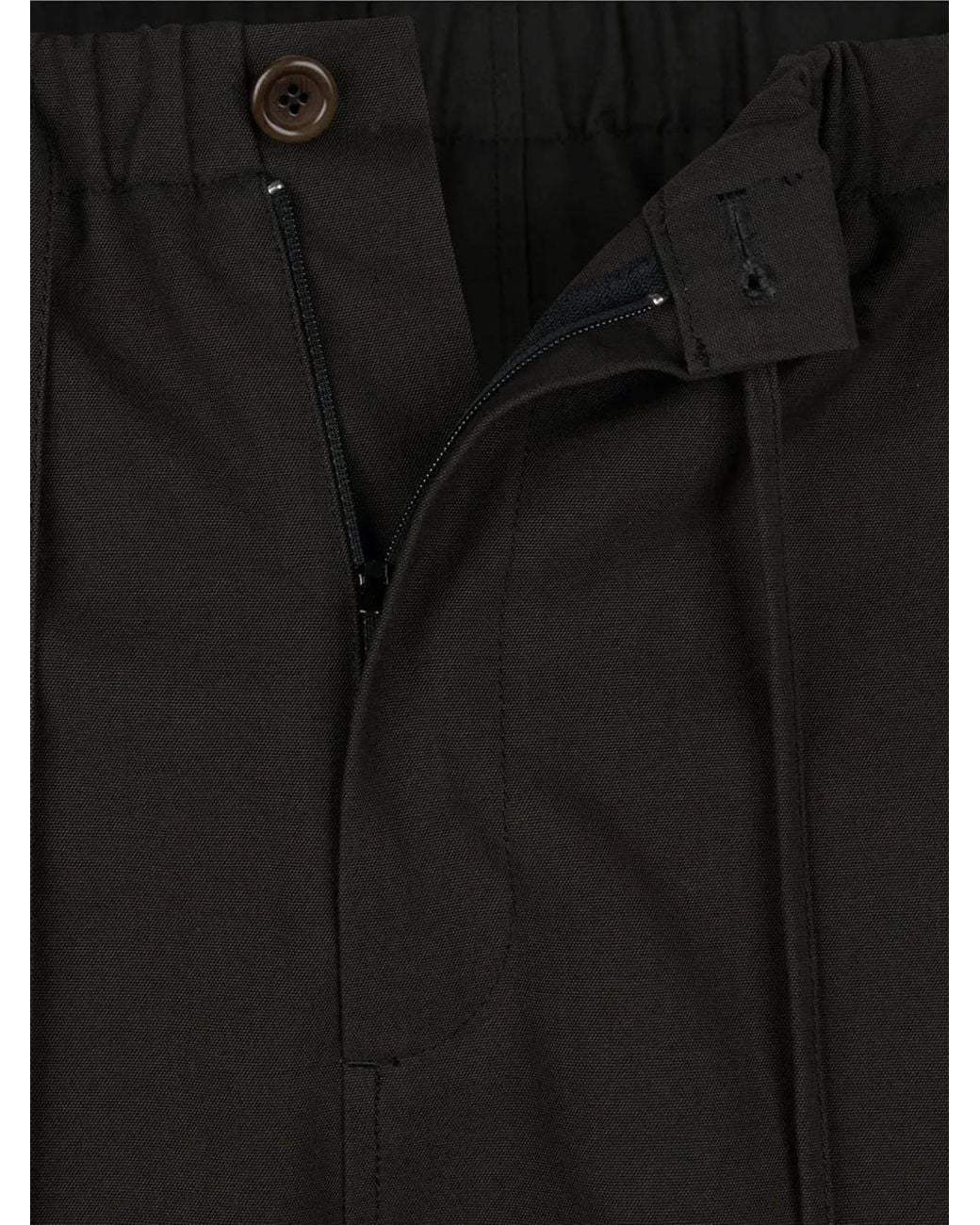 Amomento Black Elasticated Drawstring Trousers for men