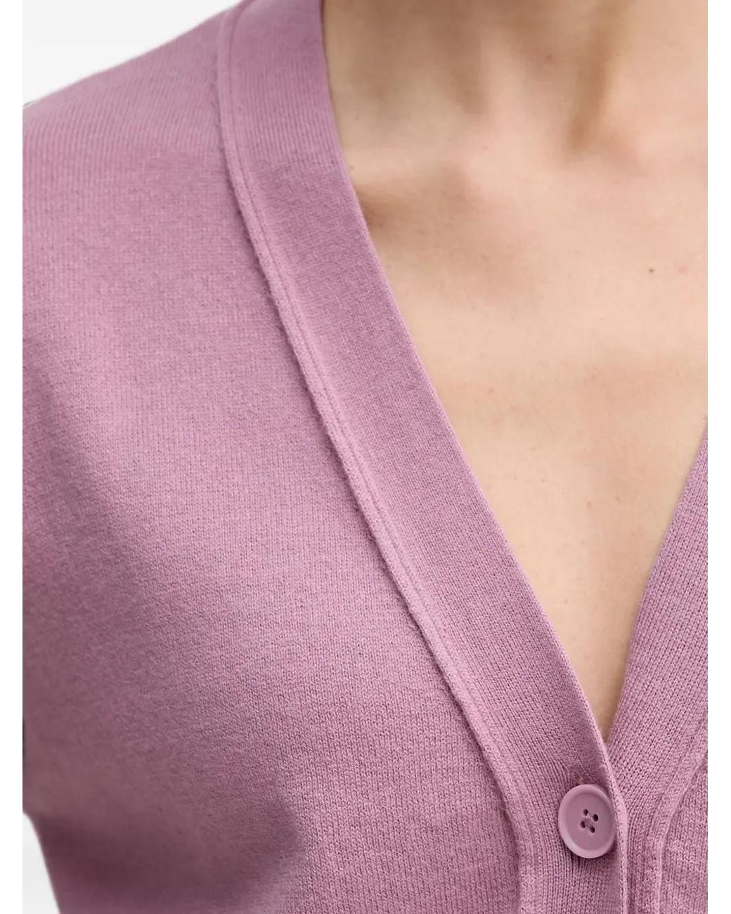 Sisley Purple Oversized V-Neck Cardigan
