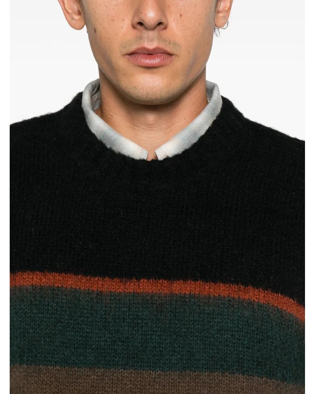 Carhartt Black Striped Alpaca Sweater for men