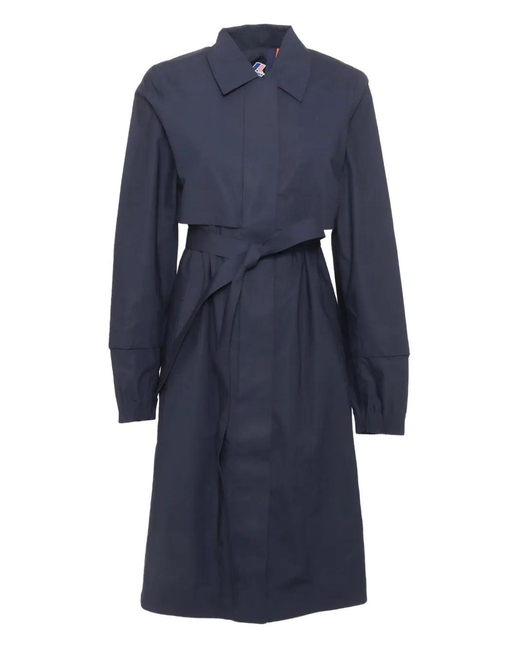 K-Way Blue Jesy Belted Trench Coat