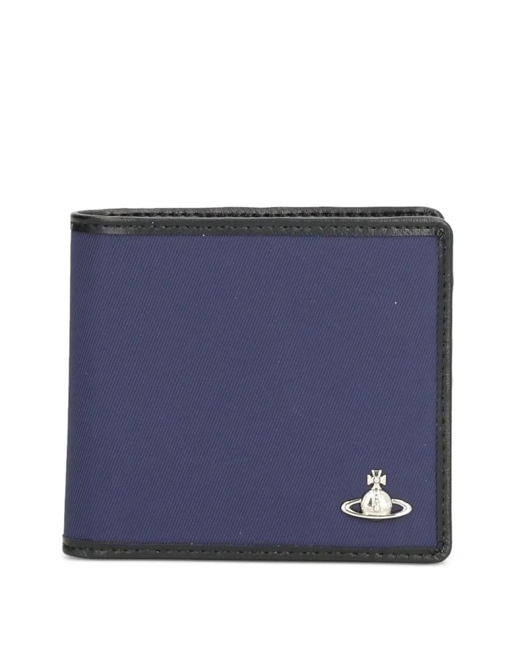 Vivienne Westwood Blue Orb-Plaque Billfold Wallet