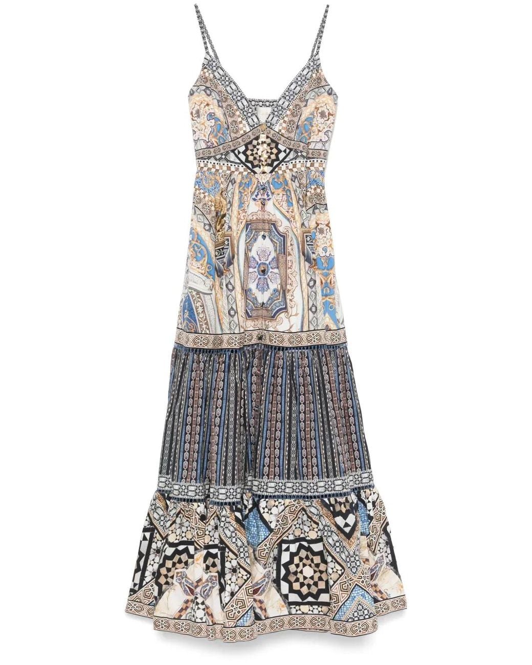 Camilla Gray Make Me Your Mosaic Maxi Dress