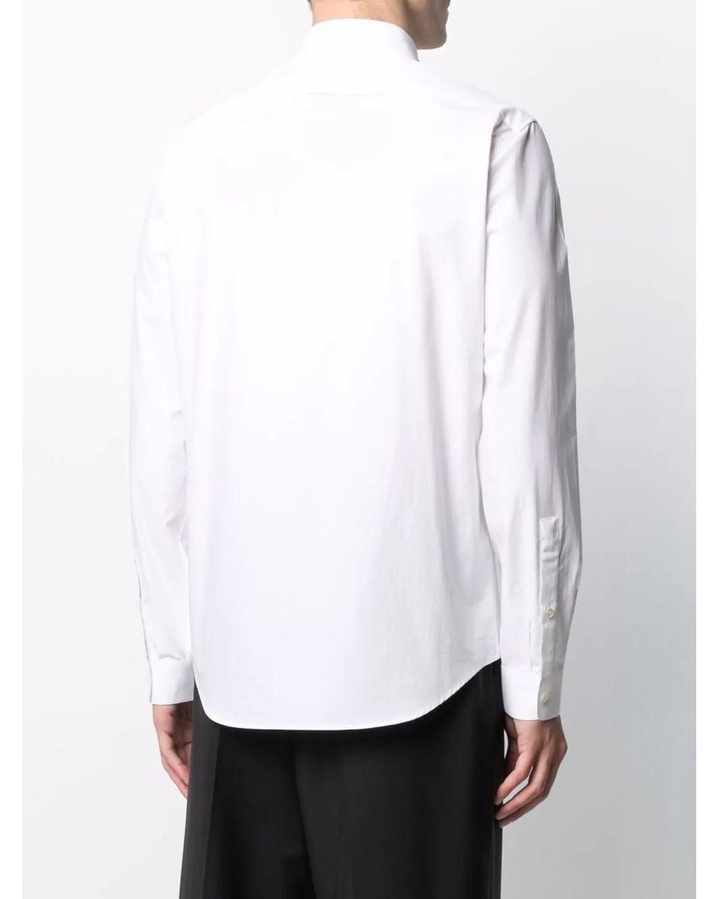 Valentino Garavani White Concealed Front Button Placket Shirt for men