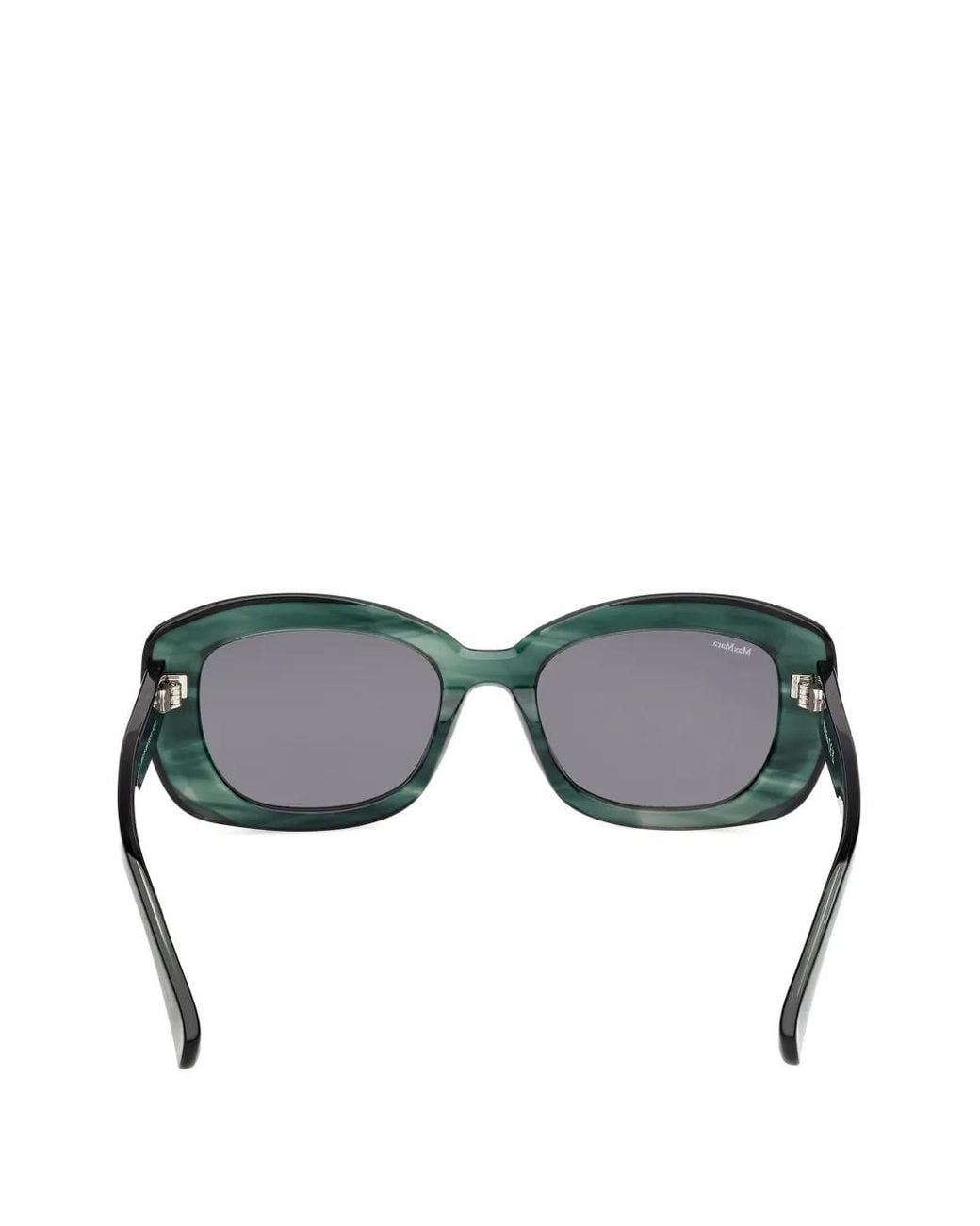 Max Mara Eyewear Gray Logo-Detail Oval-Frame Sunglasses