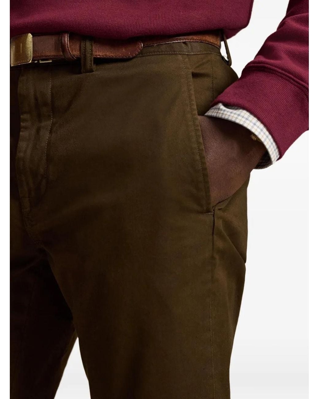 Polo Ralph Lauren Brown Bedford Straight-Leg Trousers for men