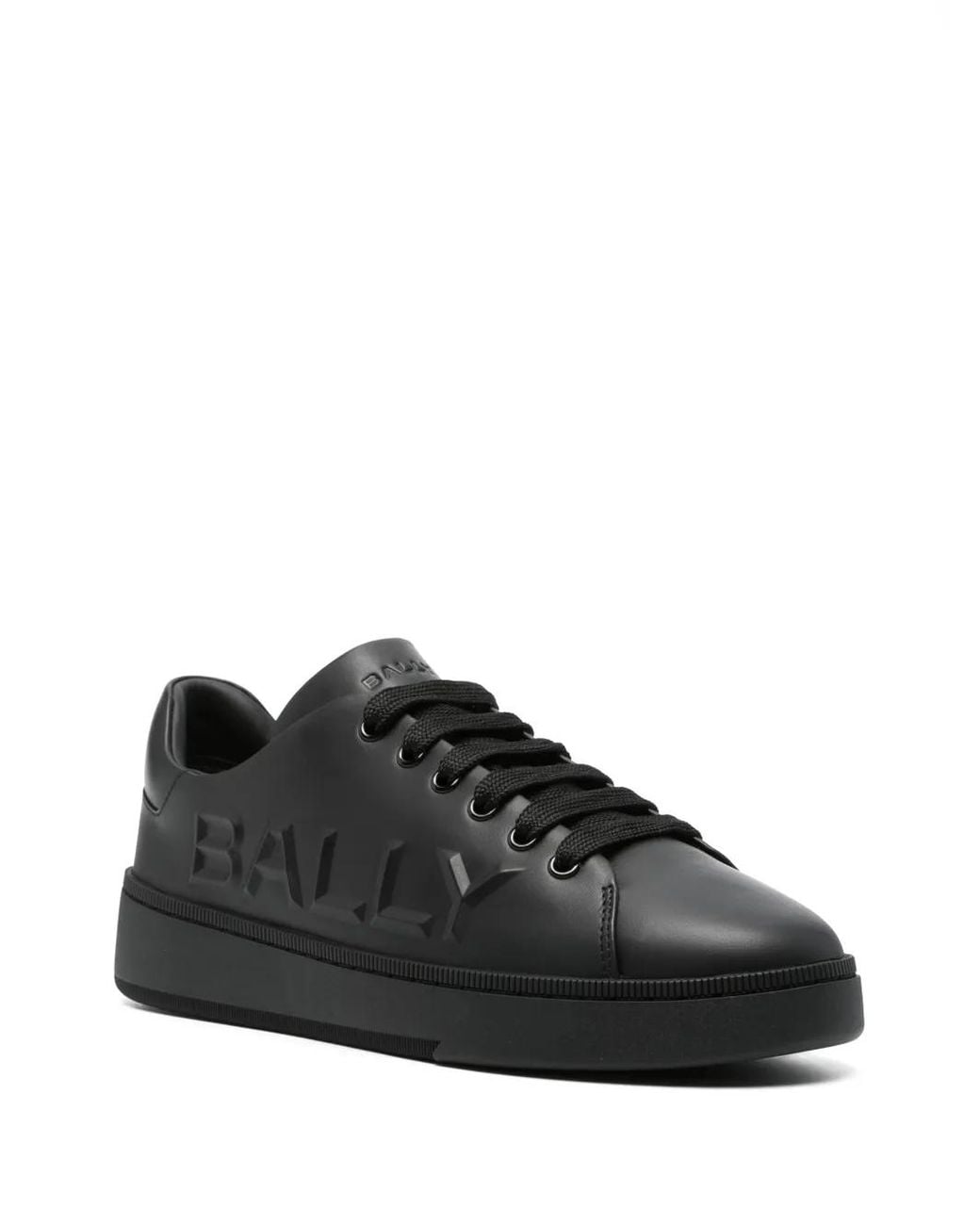 Bally Black Minimalist Low-Top Leather Sneakers for men