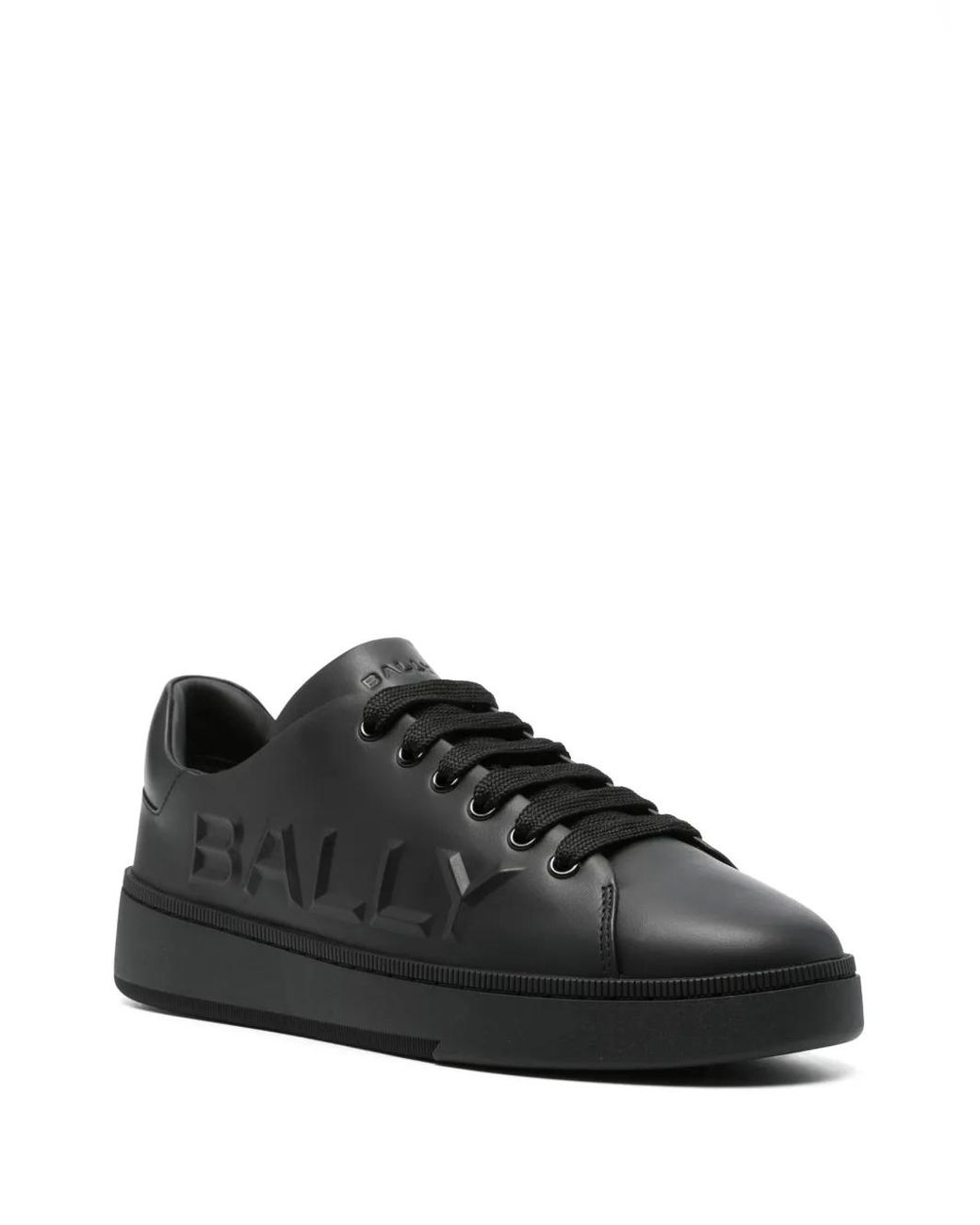Bally Black Minimalist Low-Top Leather Sneakers for men