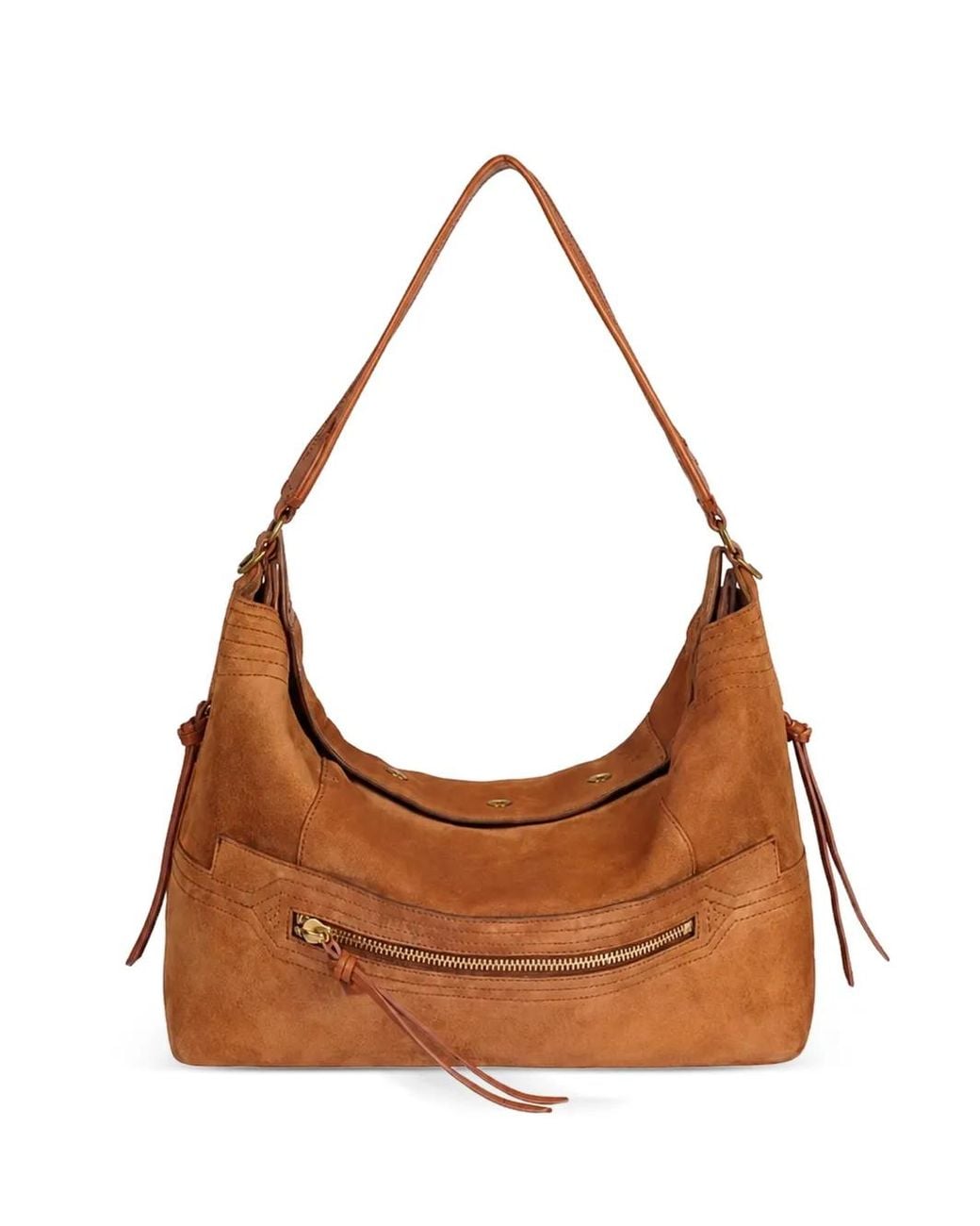 Jérôme Dreyfuss Brown Large Lucky Hobo Leather Shoulder Bag