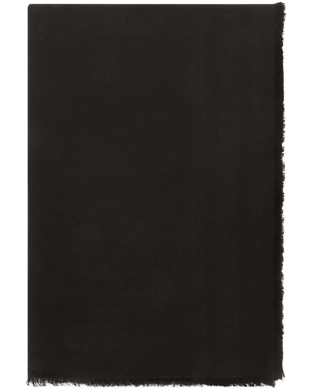 Dolce & Gabbana Black Jacquard Wool-Silk Scarf
