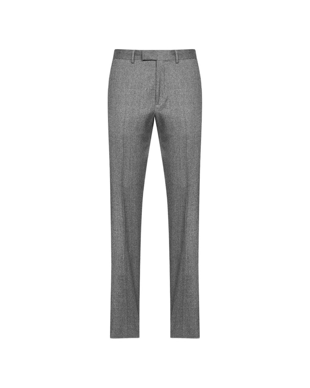 Zegna Gray Tapered-Leg Wool Tailored Trousers for men