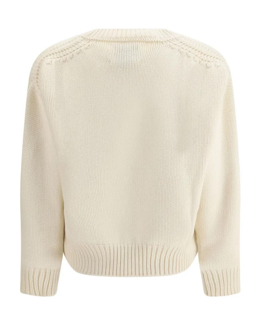 Sa Su Phi Natural Crew-Neck Knitted Sweater