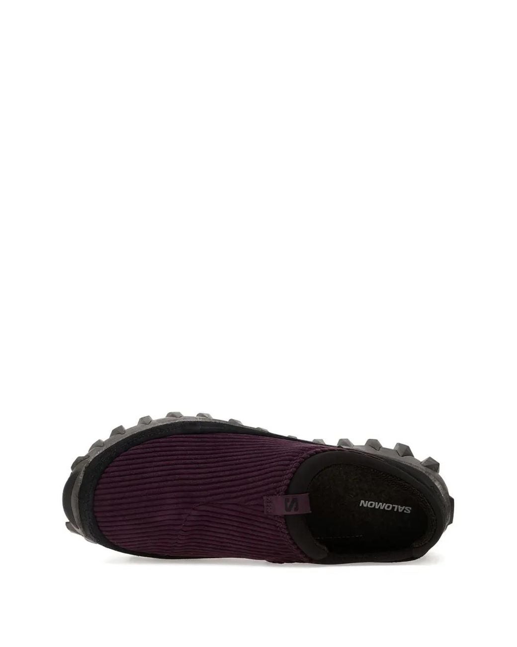 Salomon Black Snowclog Corduroy-Texture Slip-Ons