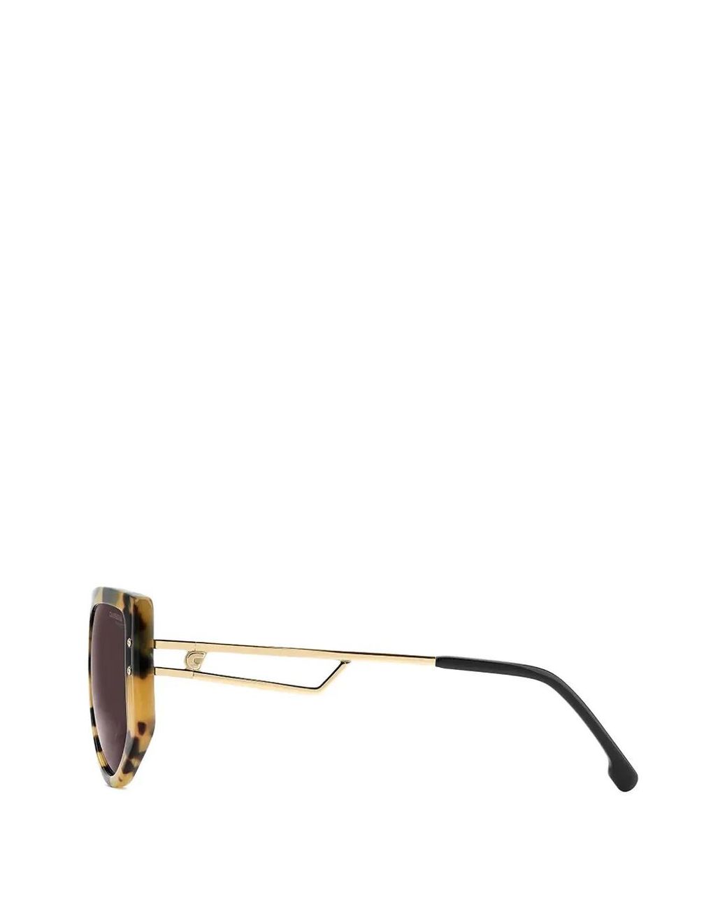 Carrera Brown Tortoiseshell-Effect Geometric-Frame Sunglasses