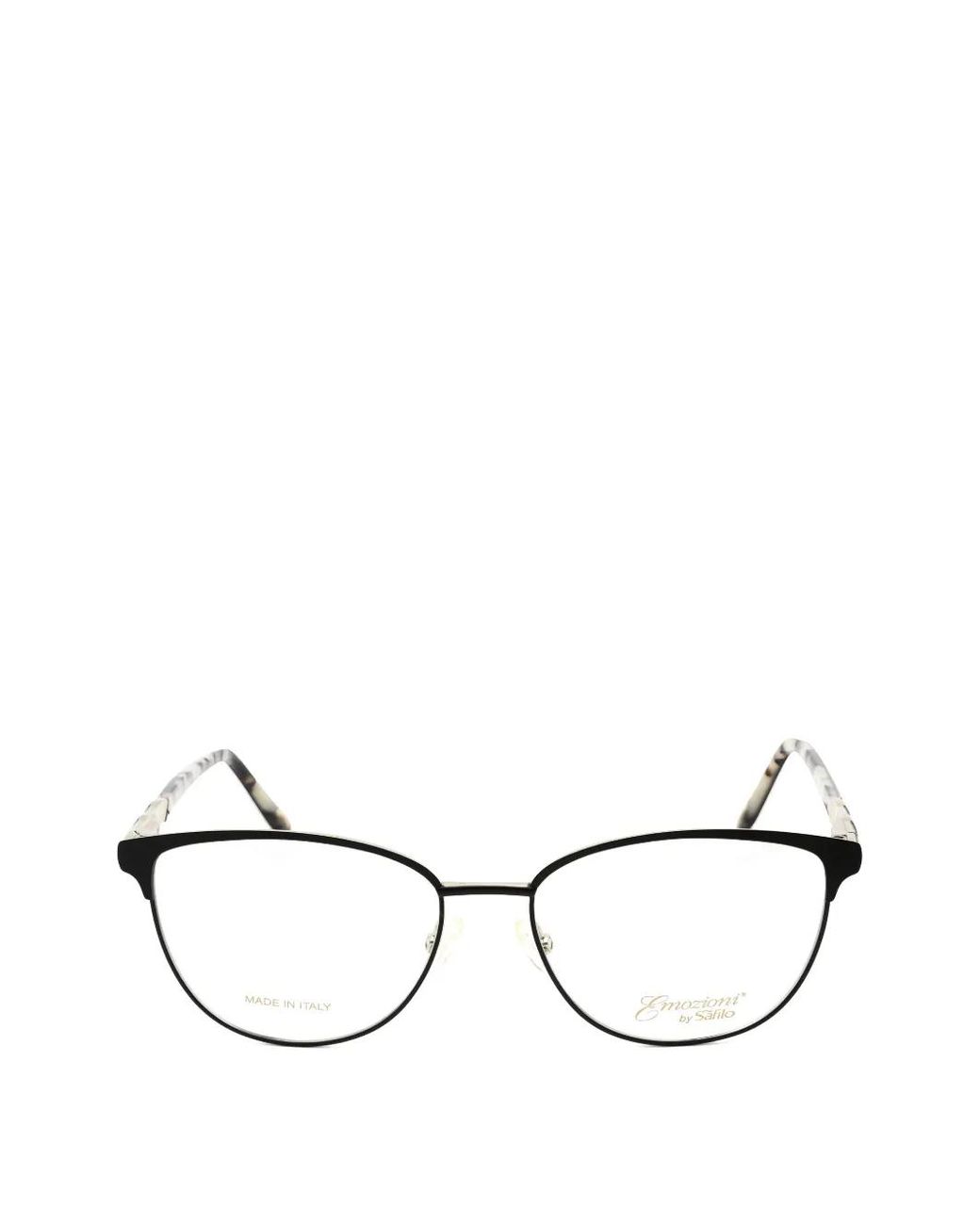 Emozioni Black Round-Frame Glasses