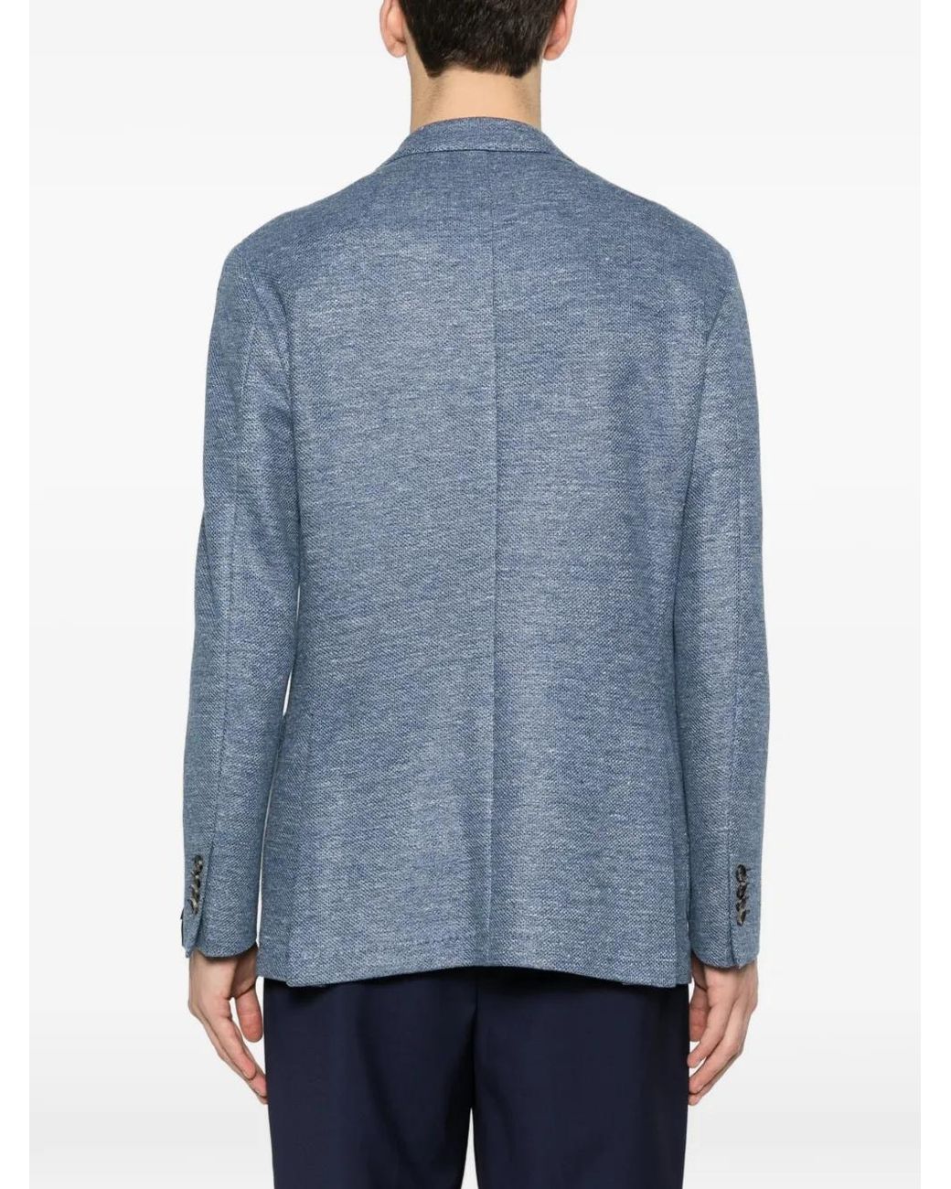 Latorre Blue Button-Fastening Blazer for men