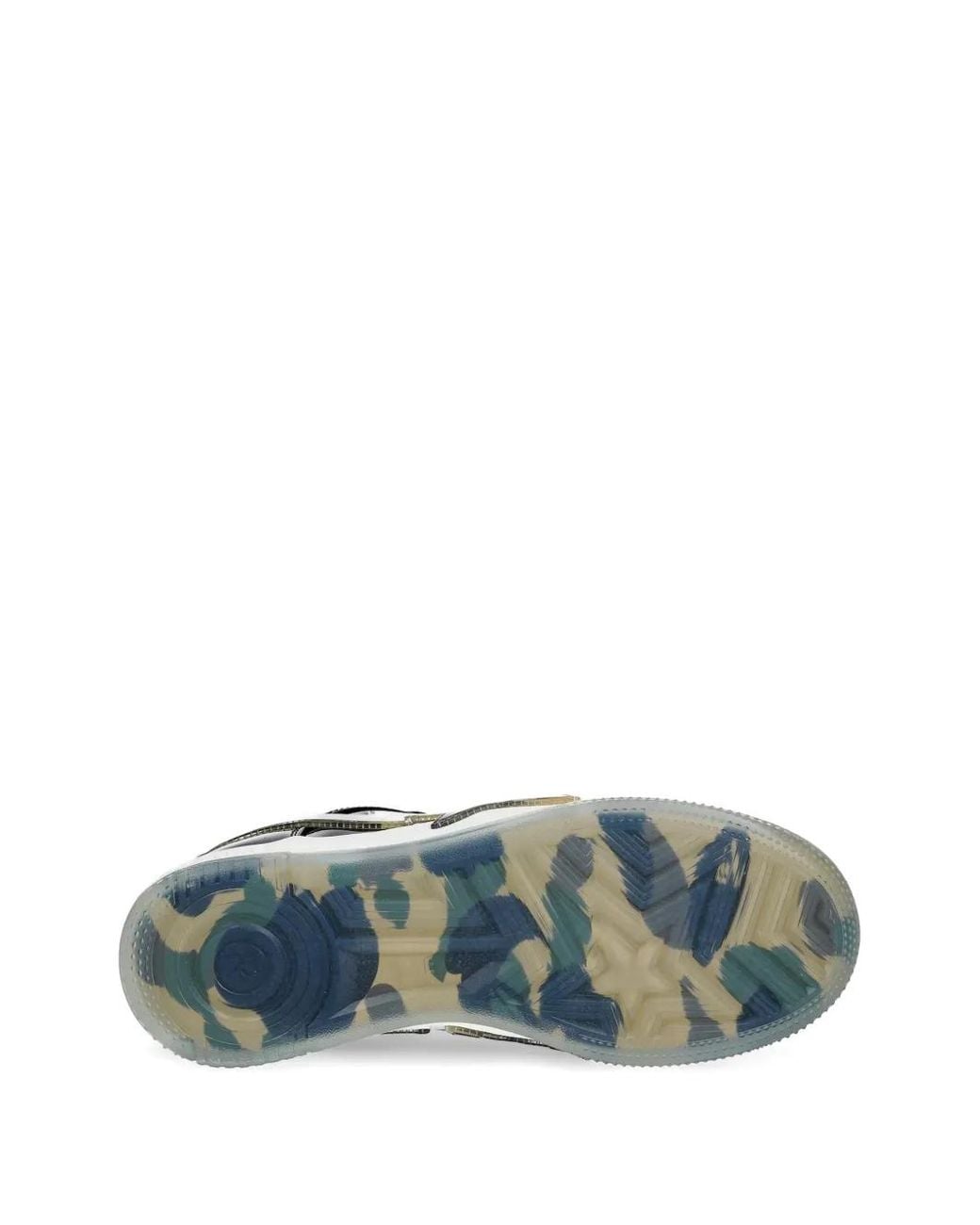 A Bathing Ape Black Camouflage-Pattern Sneakers
