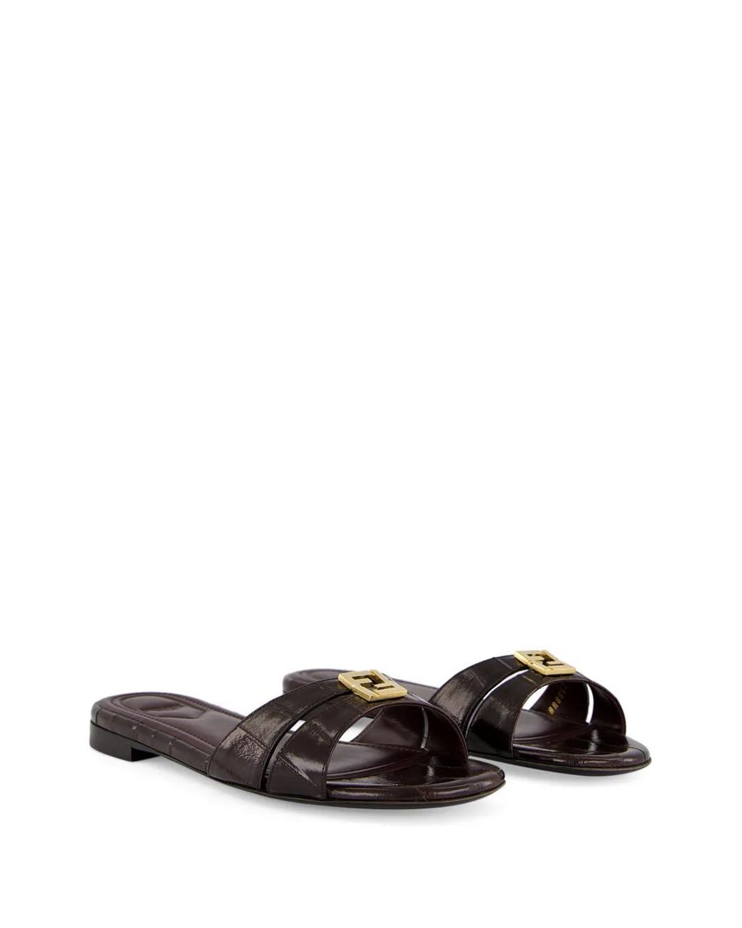 Fendi White Fold Sandalen