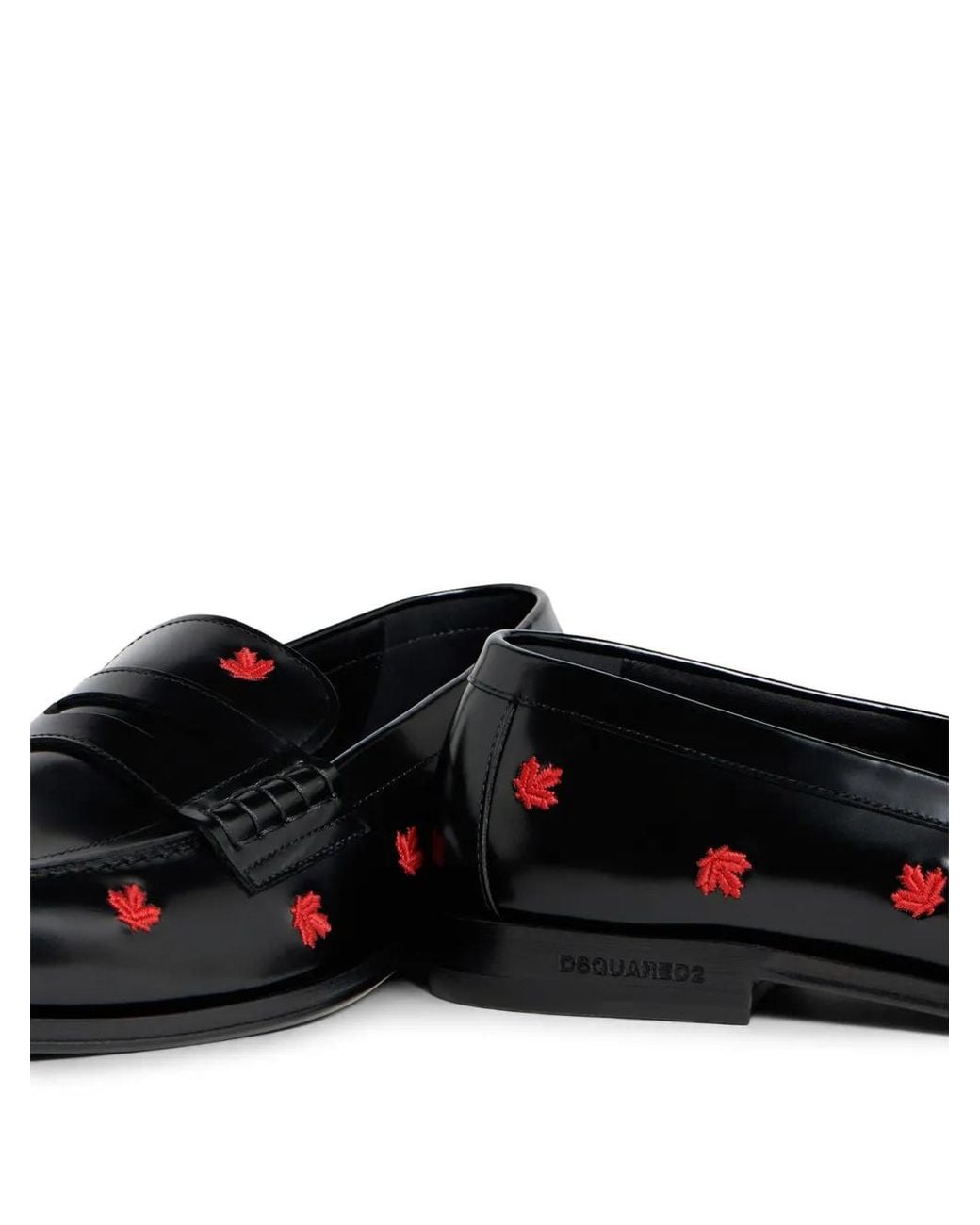 DSquared² White Maple-Leaf Loafers for men