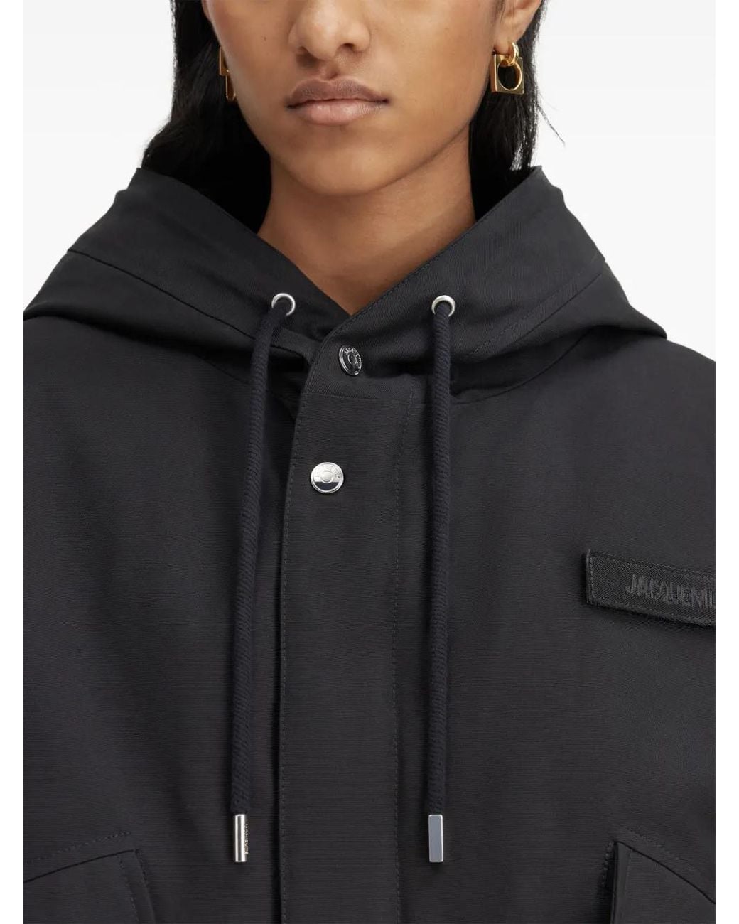 Jacquemus Black La Parka Courte Caraco, 100% Polyamide