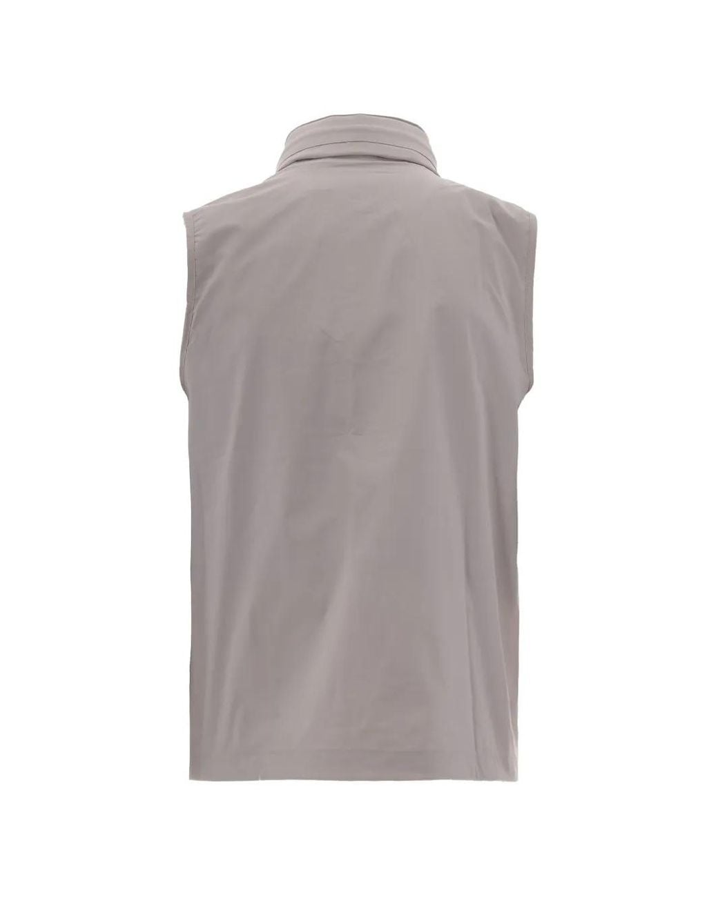 K-Way Gray Zip Sleeveless Jacket for men