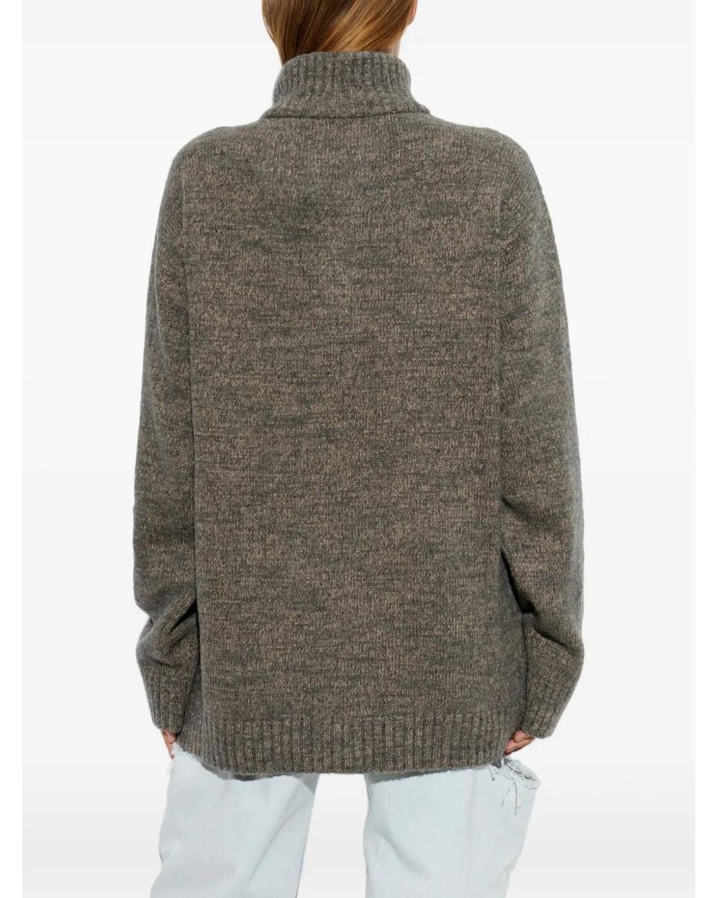 Maison Margiela Gray Pull À Col Montant Zippé
