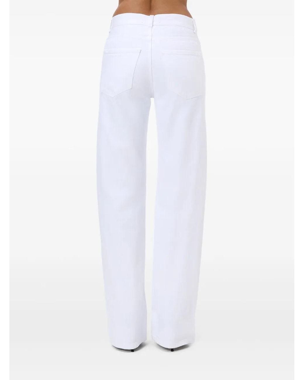 No44 White Cotton Jeans
