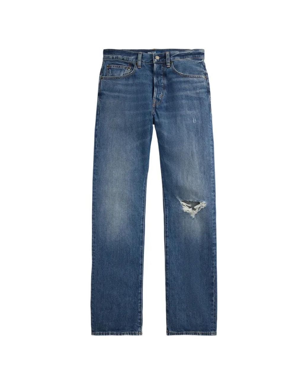 Polo Ralph Lauren Blue Logo-Patch Jeans
