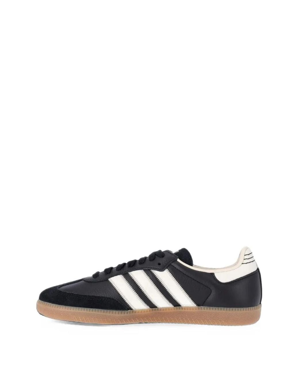 Adidas Black Samba Leather Sneakers for men