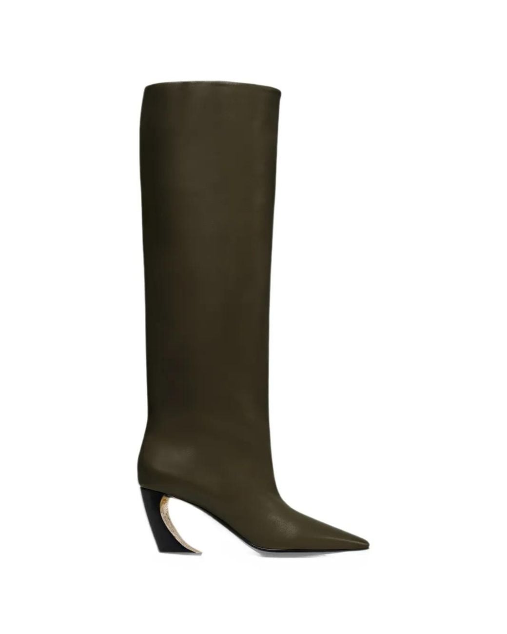 VANDA NOVAK Green Venus Knee-High Boots