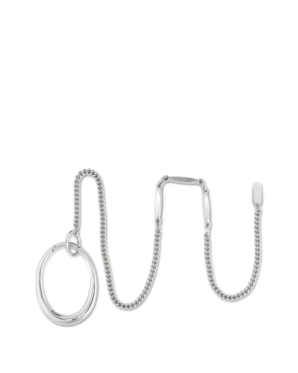 Tory Burch White Pierced Ring Mit Kette