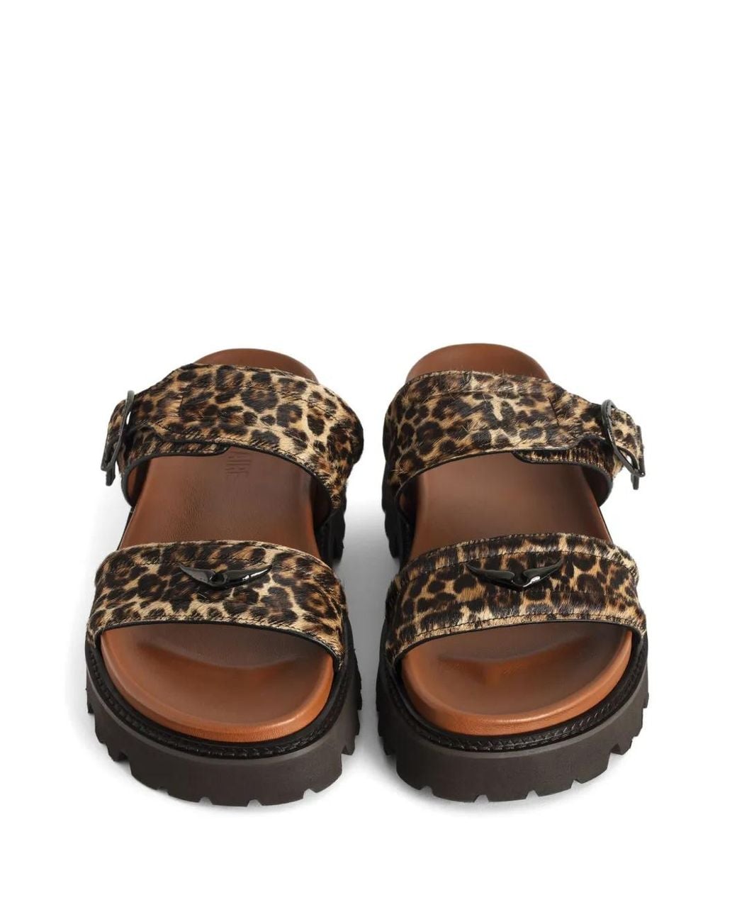 Zadig & Voltaire Brown Ride Leather Mules