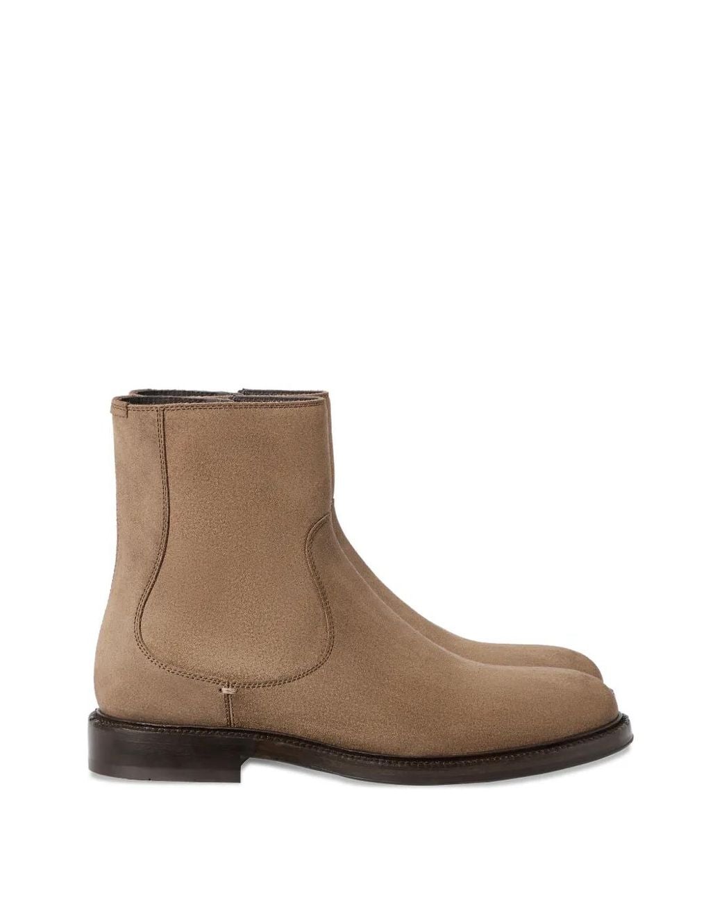 Brunello Cucinelli Brown Suede Boots for men