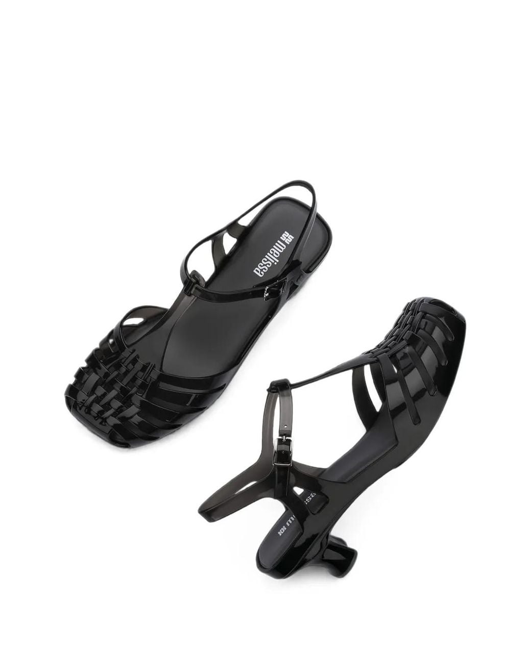 Melissa Black Vixen Cage-Style Sandals