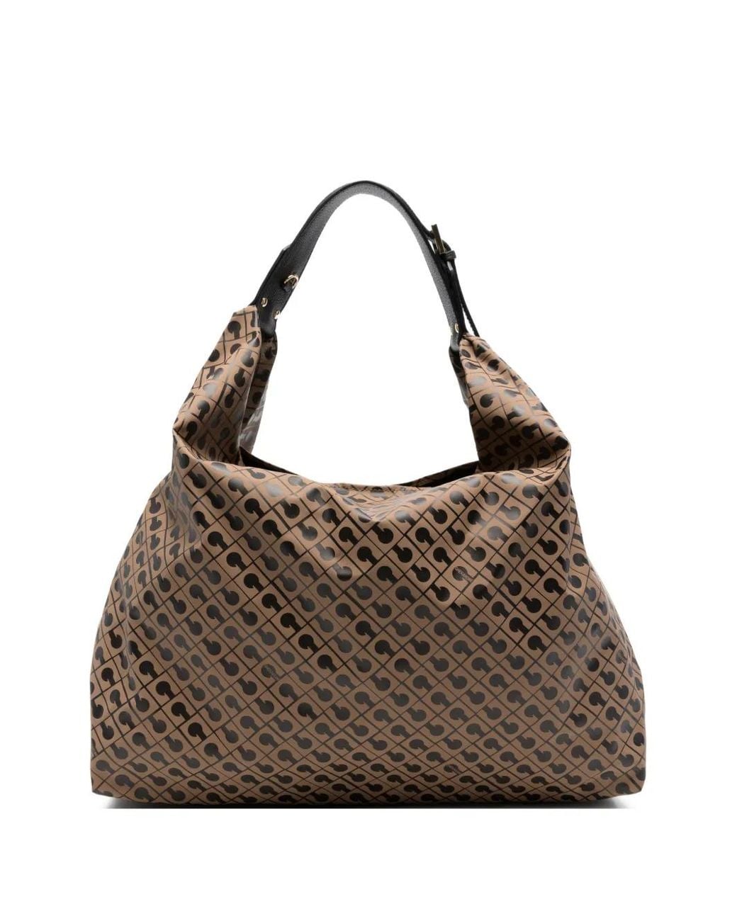 Gherardini Brown Monogram-Print Shoulder Bag