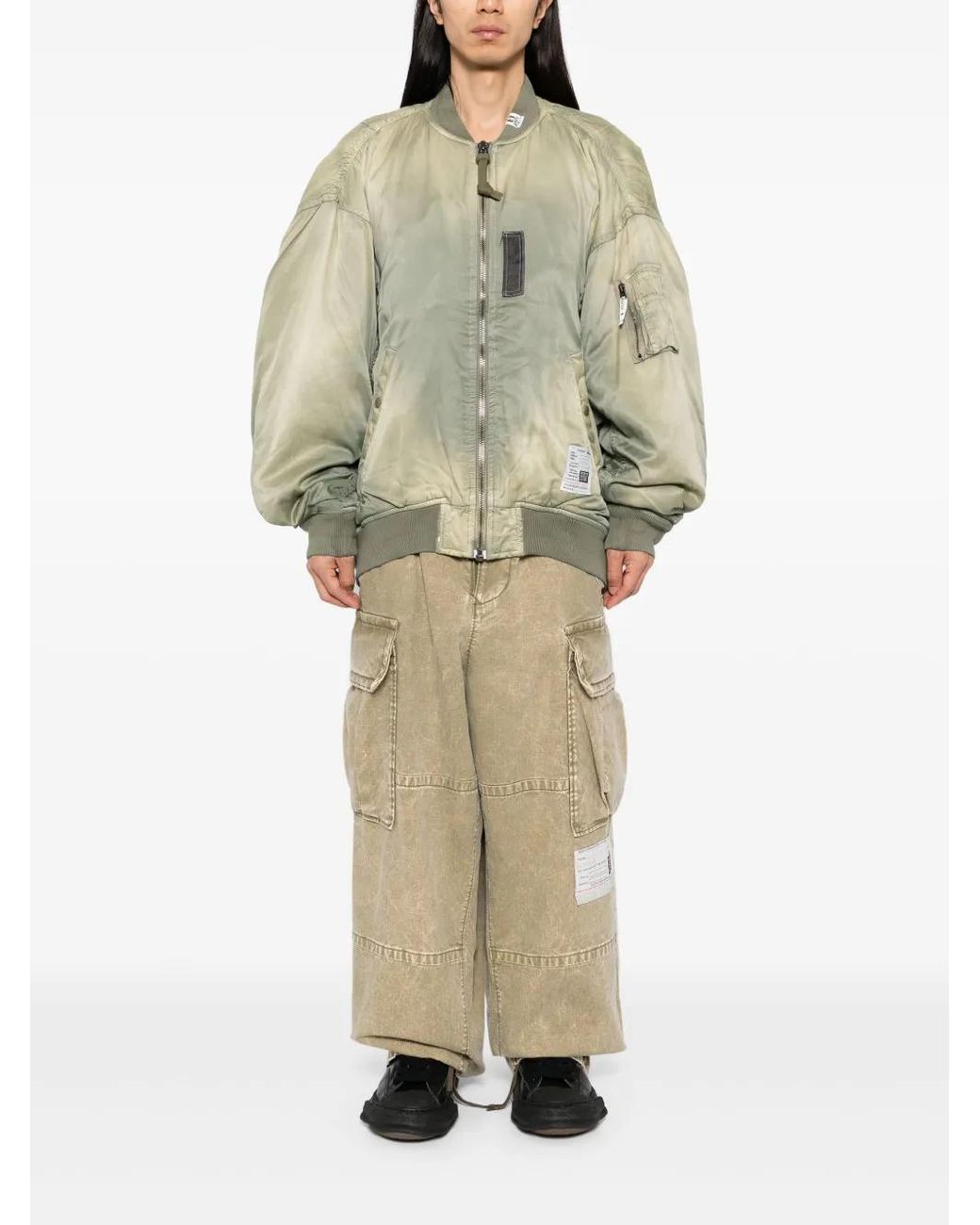 Maison Mihara Yasuhiro Green Aged Flight Jacket for men