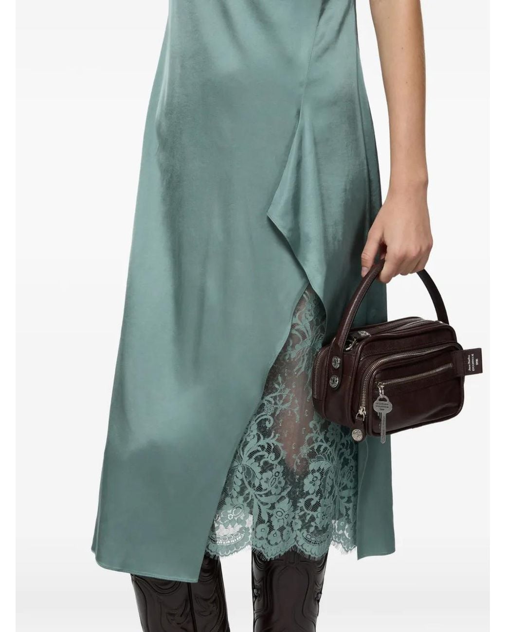 Acne Blue Satin Slip Dress