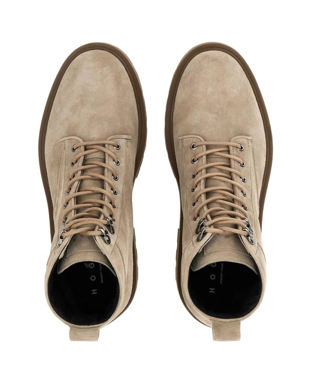 Hogan Brown H673 Suede Boots for men