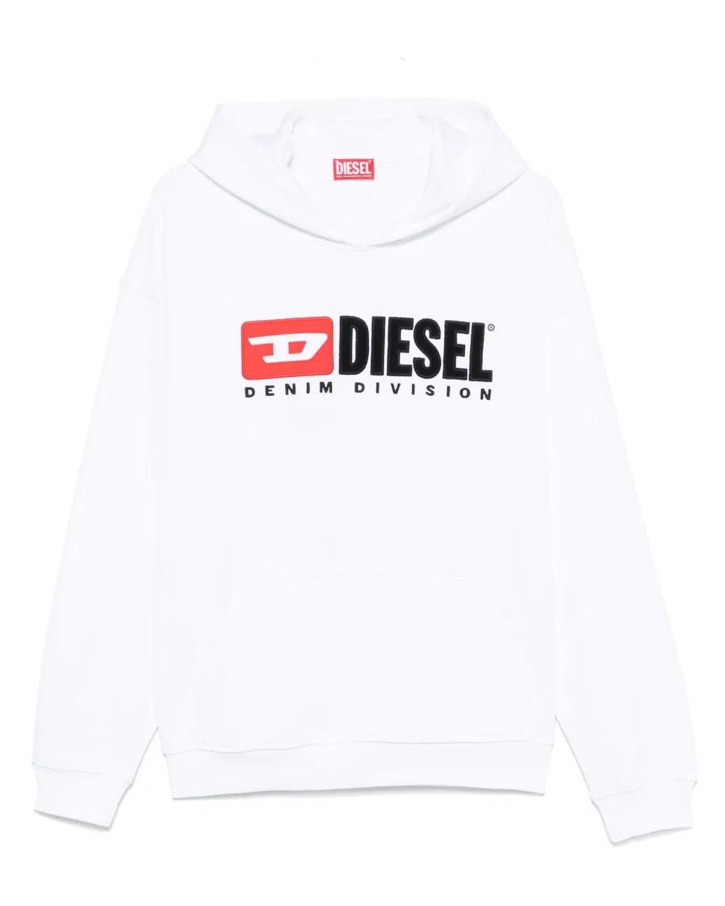DIESEL White S-Boxt Hoodie for men