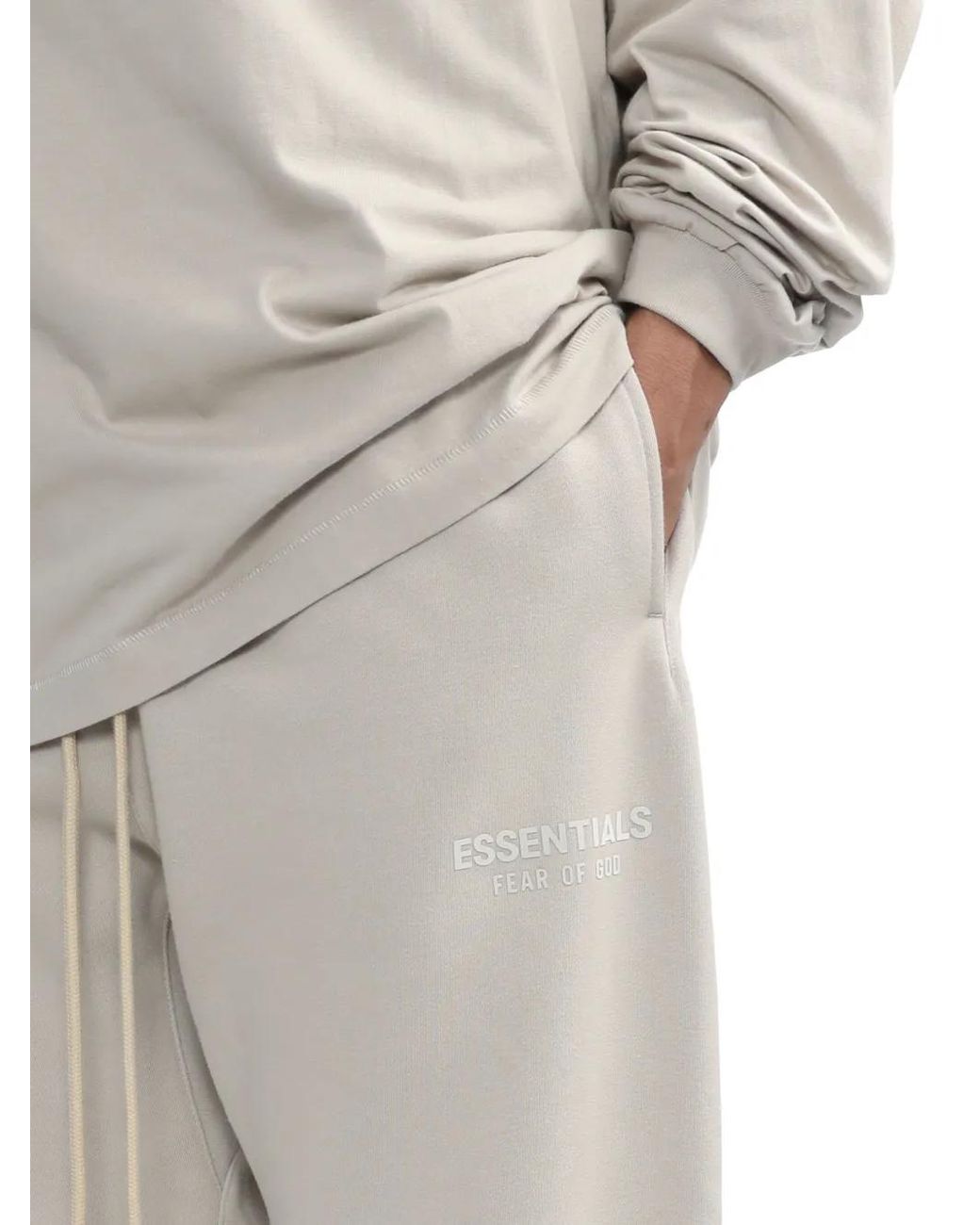 Fear Of God Gray Logo-Print Jersey Track Pants for men