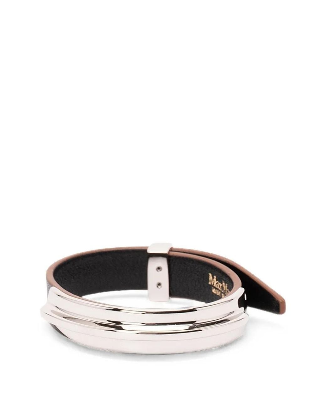Max Mara Metallic Agiate Lederarmband