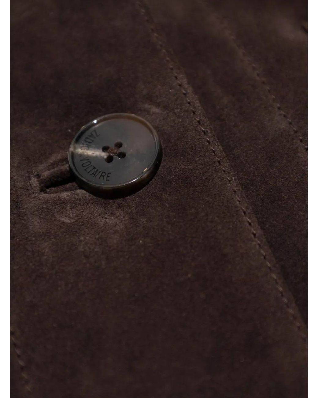 Zadig & Voltaire Brown Lessa Button-Up Jacket