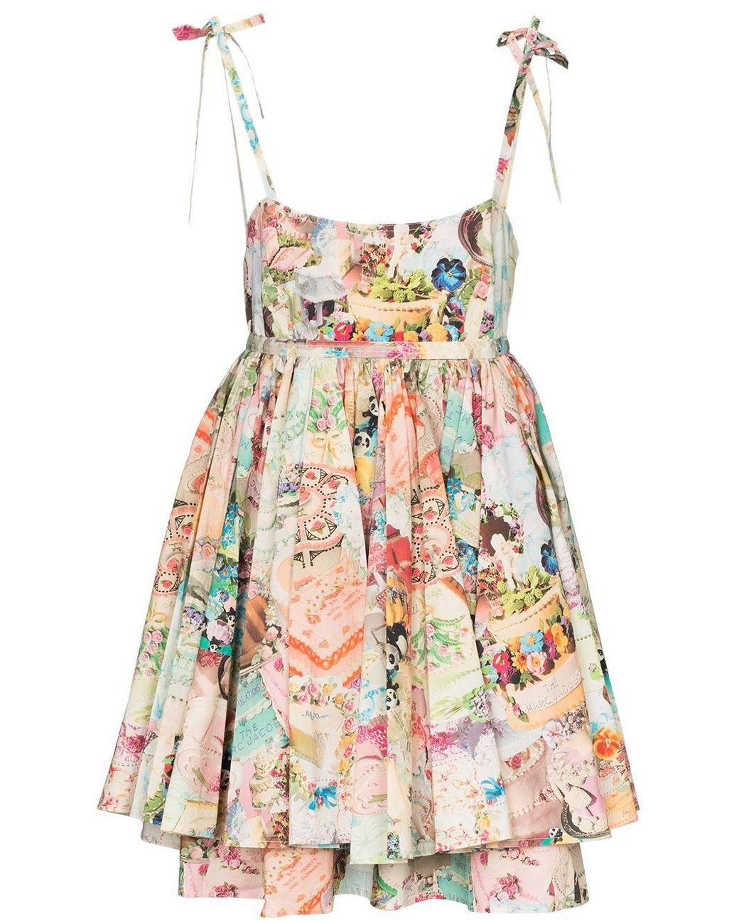 Marc Jacobs Babydoll Cake Print Dress | Lyst