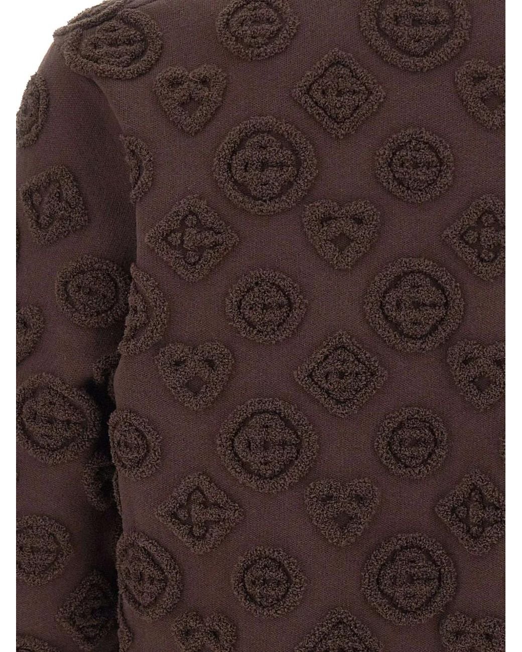 Casablanca Brown Monogram-Texture Sweater for men