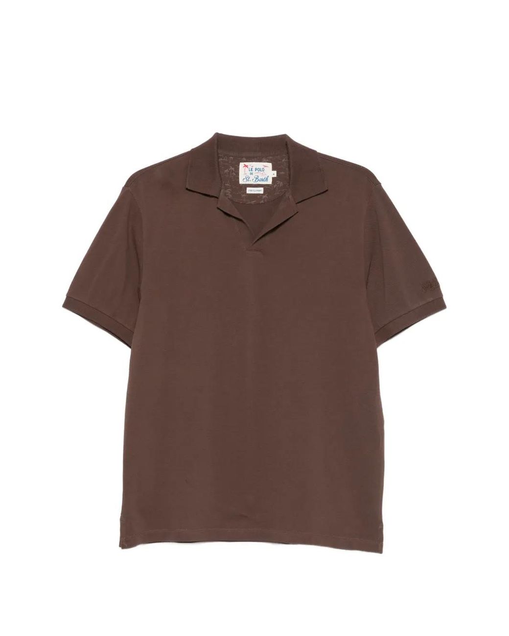 Mc2 Saint Barth Brown Charles Short-Sleeve Polo Shirt for men