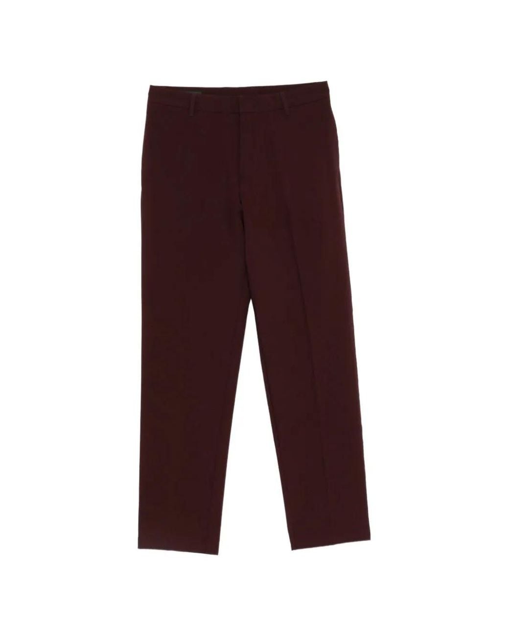 Emporio Armani Red Straight-Leg Chino Trousers for men