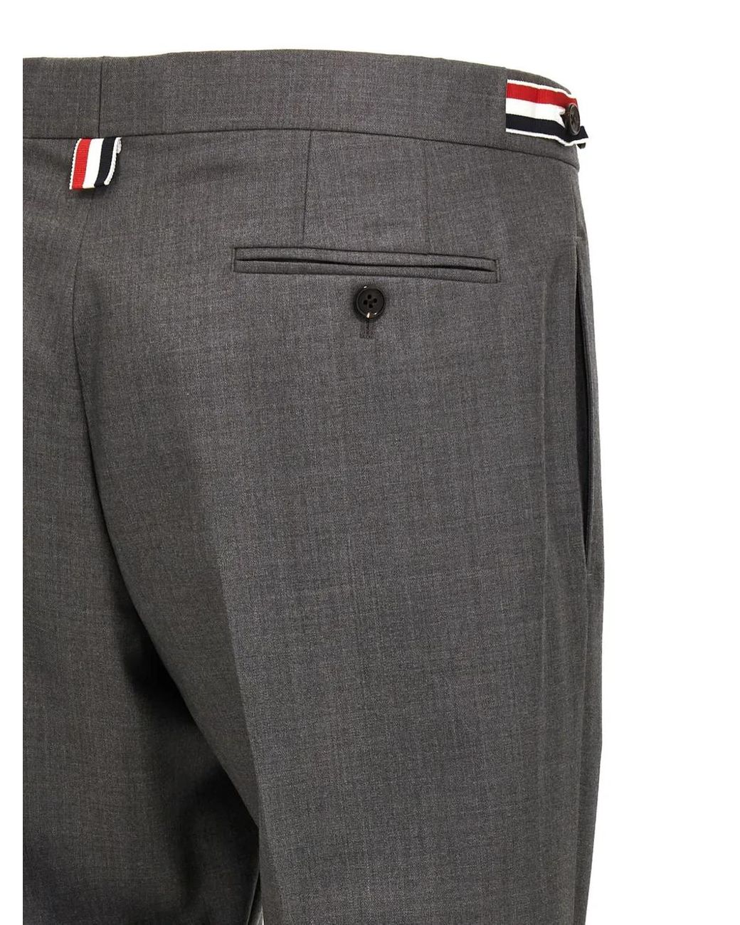 Thom Browne Gray Super 120's Twill Low-Rise Trousers for men
